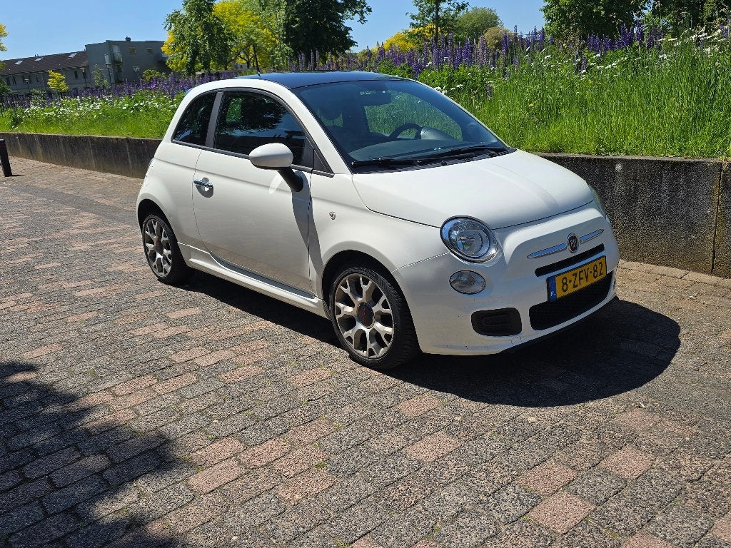 Fiat 500 S 0.9 Twinair 2014 Wit  Sport, Voorwielaandrijving, 31 €/maand, Handgeschakeld, 26 km/l