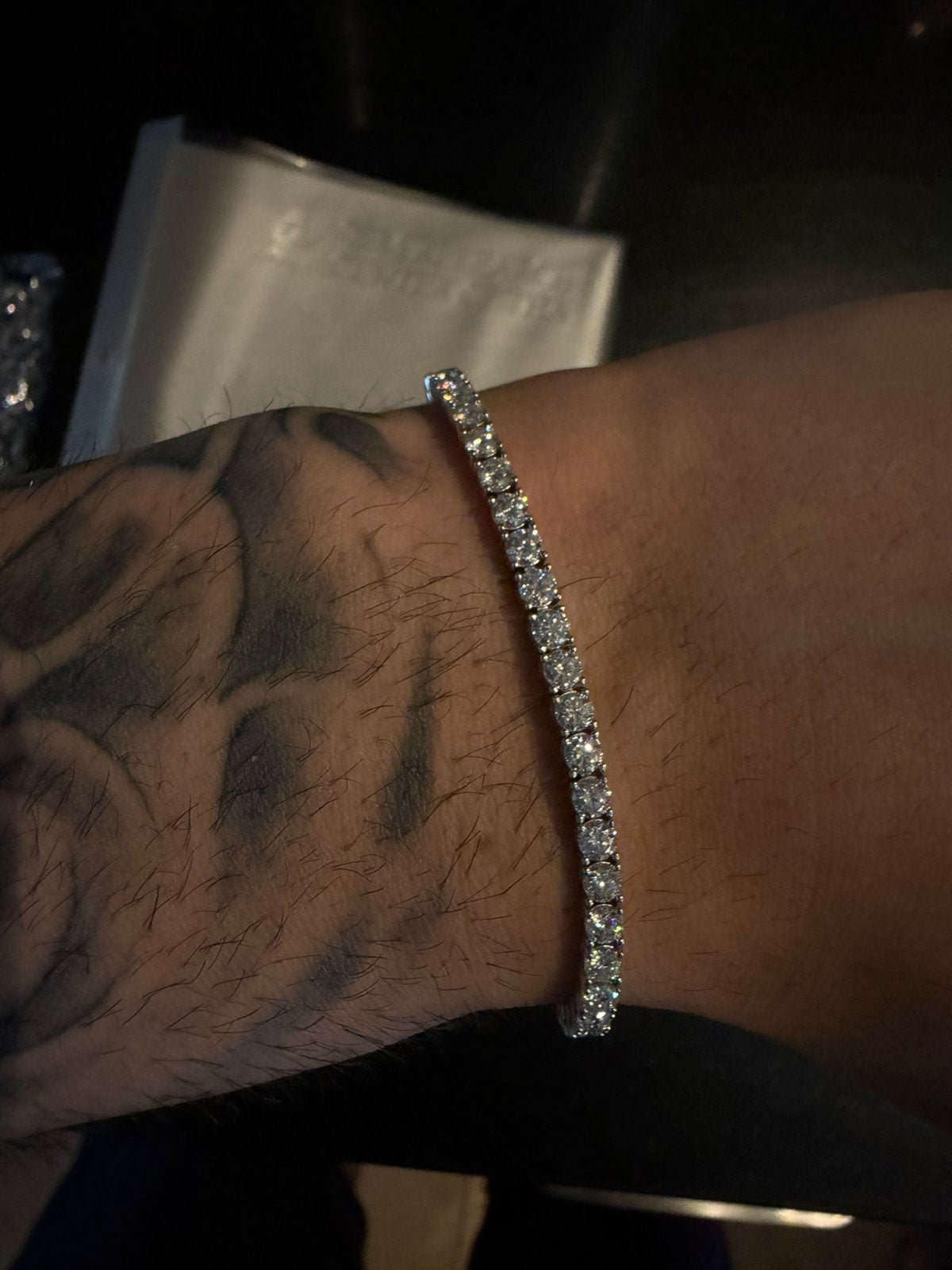 Diamanten tennis armband met certificaat!, Nieuw, Ophalen of Verzenden, Met edelsteen, Zilver