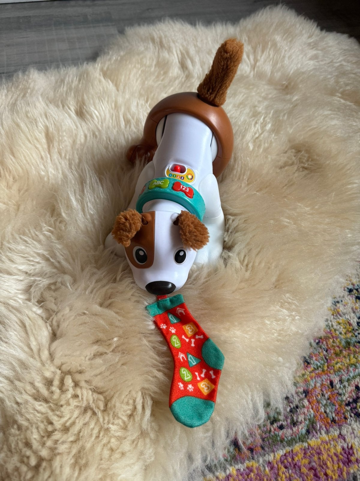 Fisher Price - elektronische puppy licht en geluid, Ophalen of Verzenden, Gebruikt, Overige typen, Met licht