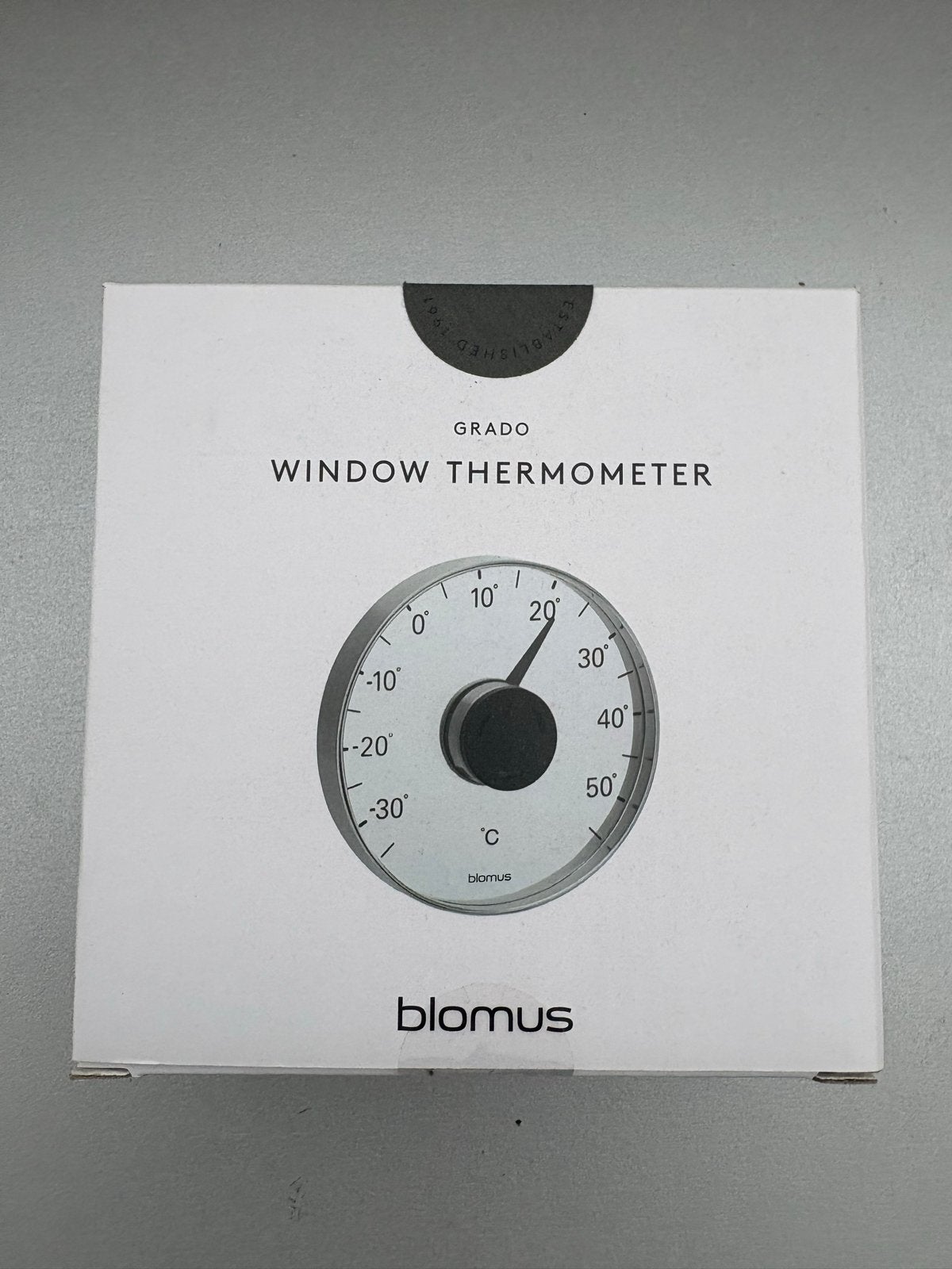 Blomus Grado Raamthermometer - Roestvrij staal, Zelfklevend, Buitenthermometer, Nieuw, Metaal, Ophalen of Verzenden