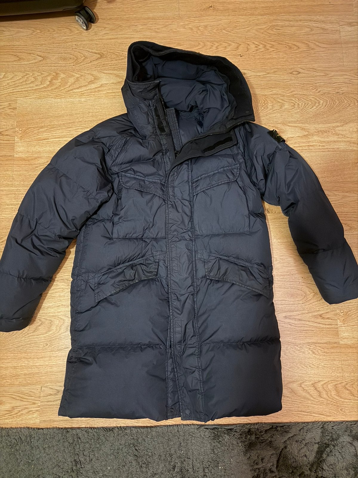 Stone Island jas NY rep down - Maat S, Kleding | Heren, Ophalen of Verzenden, Zo goed als nieuw, Zwart