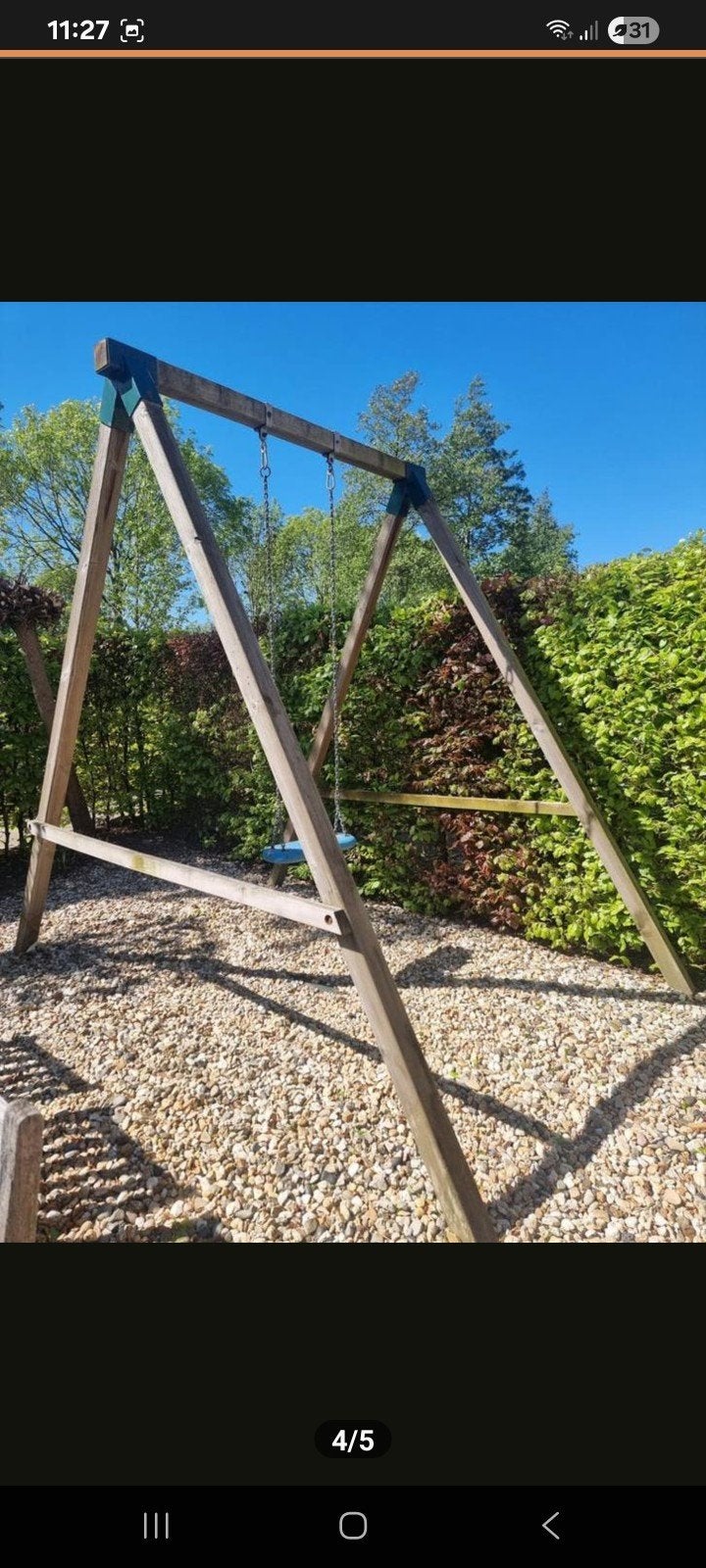 Schommel, Kinderen en Baby's, Speelgoed | Buiten | Speeltoestellen, Ophalen, Schommel