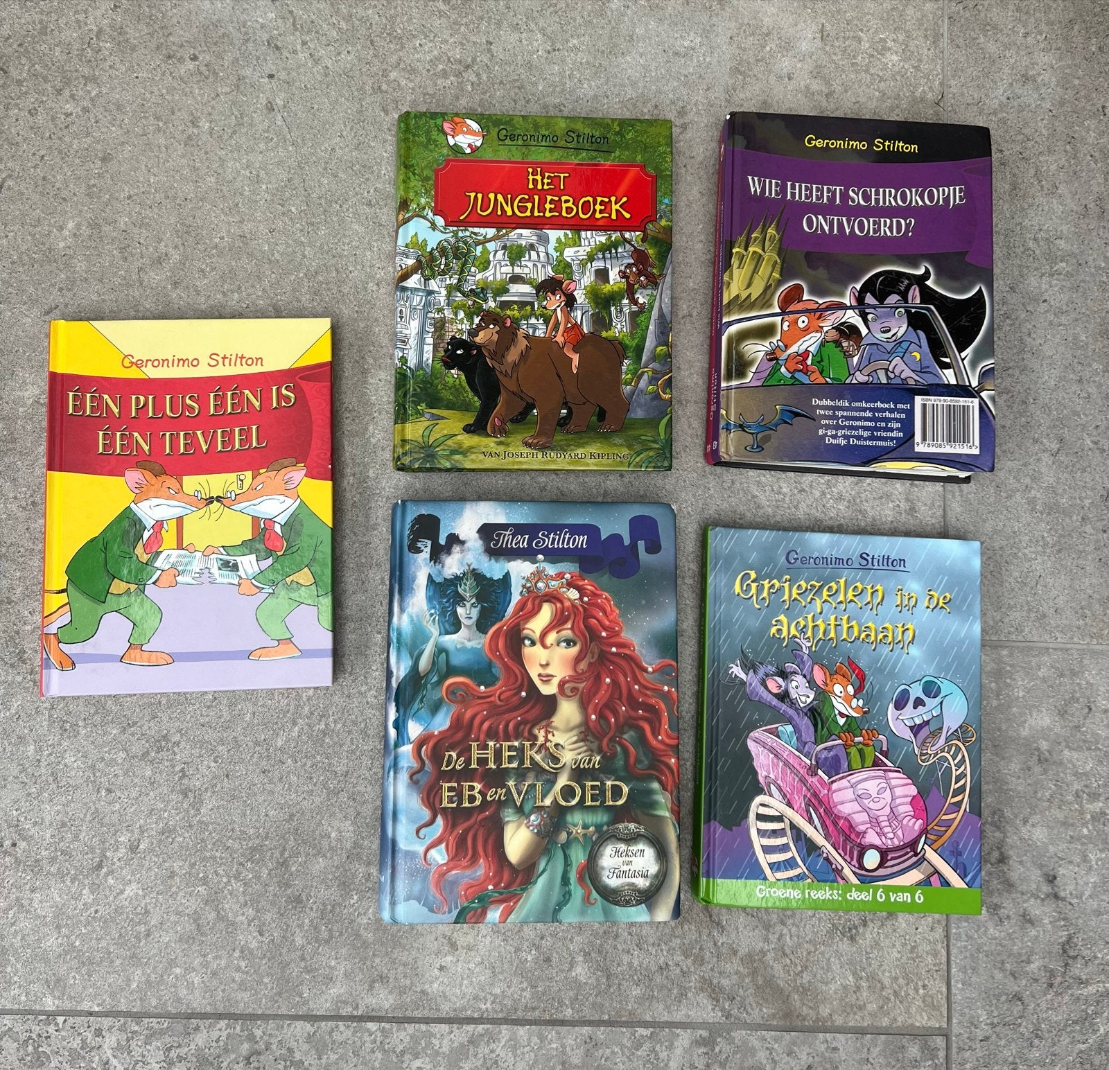 Geronimo Stilton Boekenpakket - 5 Avontuurlijke Verhalen, Ophalen of Verzenden, Gelezen, Fictie