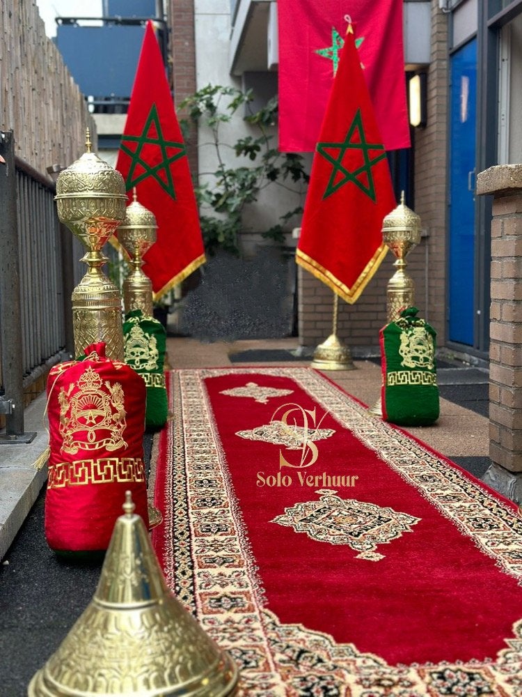 Gorzja set vlaggen loper henna marokkaans, Ophalen of Verzenden