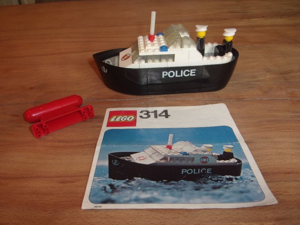 Lego Boat 314-1 Police Boat uit 1976, Kinderen en Baby's, Gebruikt, Overige thema's, Lego, Ophalen of Verzenden