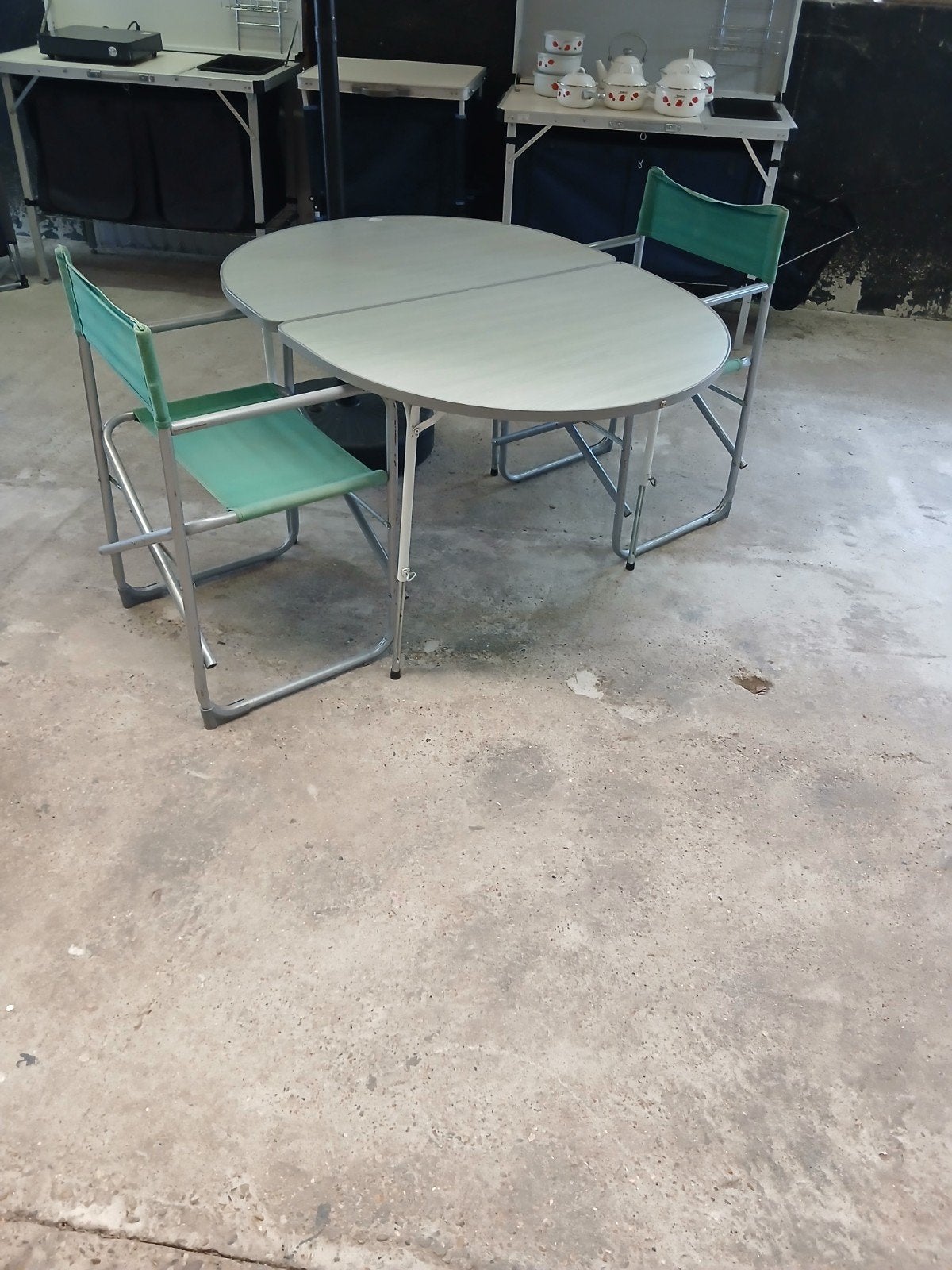Camping tafel met 2 stoelen, Ophalen, Campingtafel