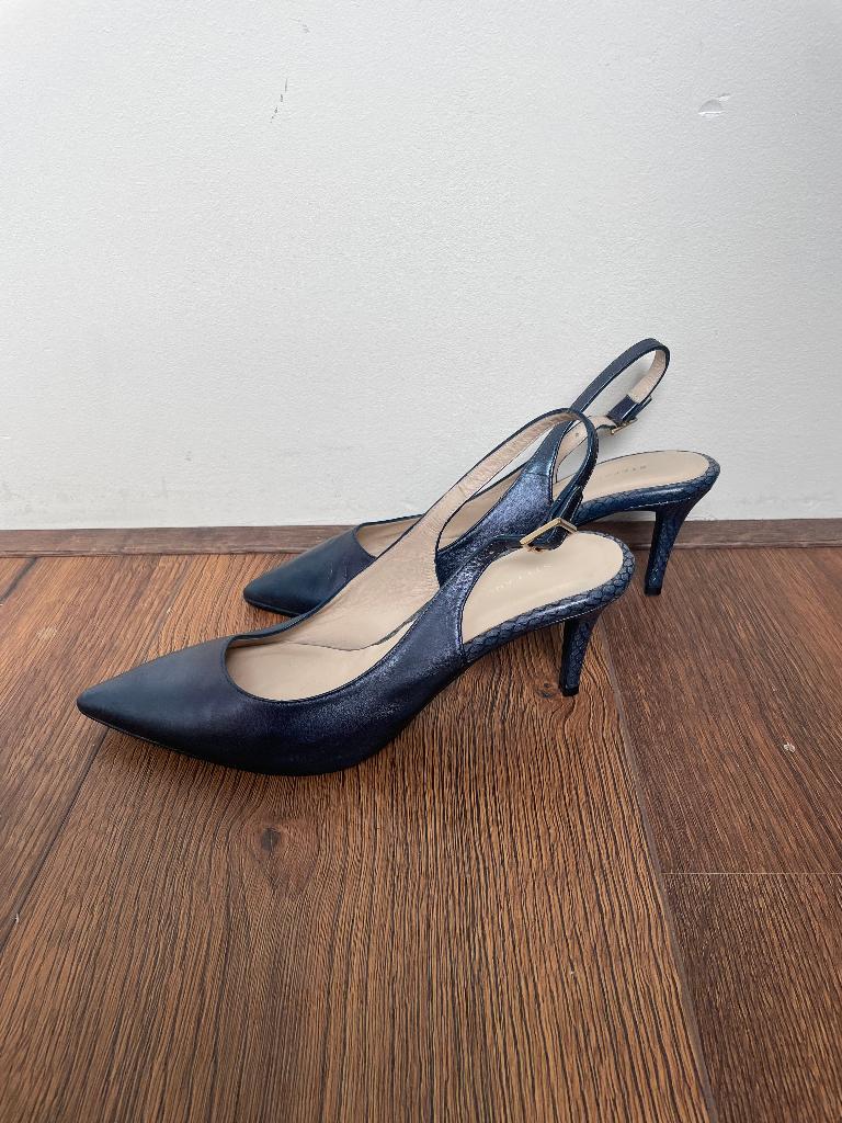 Stefano Lauran slingbacks pump hakken maat 39 blauw, Kleding | Dames, Schoenen, Zo goed als nieuw, Blauw, Ophalen of Verzenden