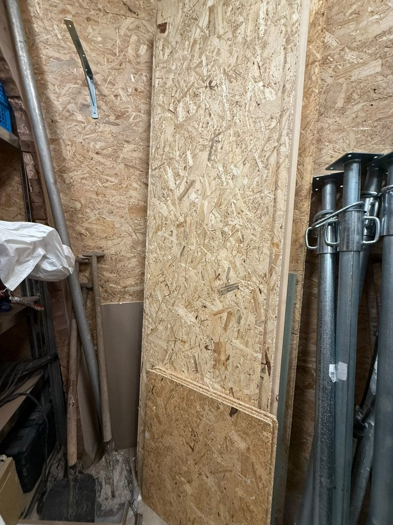 Partij hout, garantplaat boeidelen, profielen, lat en balken, Ophalen, Gebruikt, Overige typen, 50 mm of meer