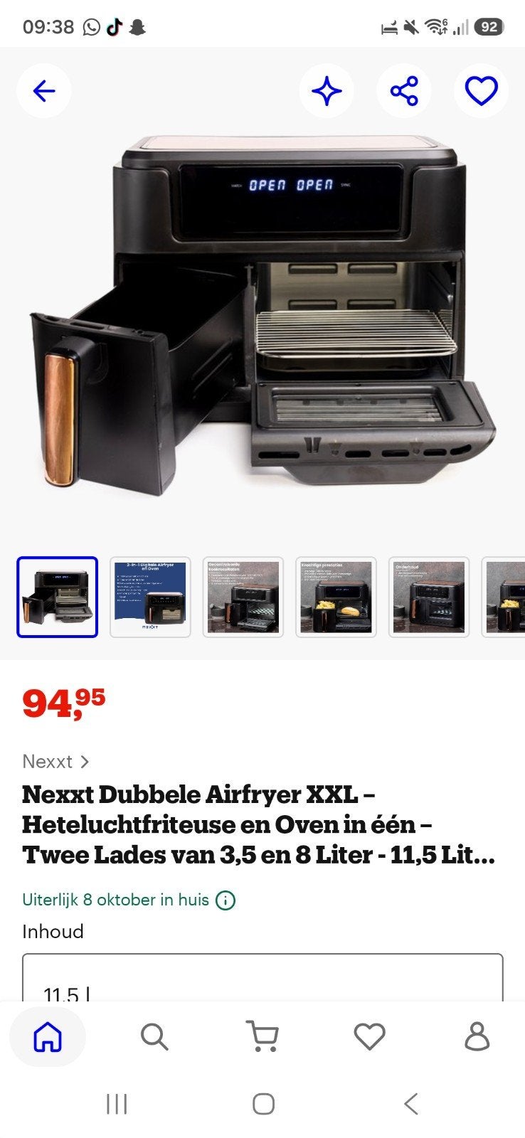 Foto 6 van Gloednieuwe Nexxt Airfryer met Oven - Nooit gebruikt