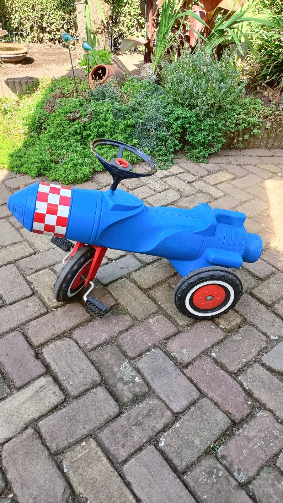 vintage blauwe raket. (1972), Ophalen, Gebruikt