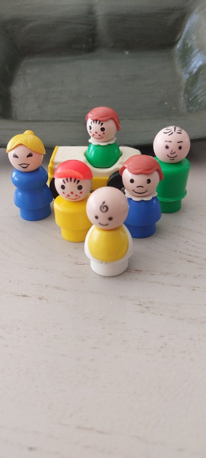 Vintage Fisher-Price Auto met Familie (6 figuren), Ophalen of Verzenden, Gebruikt, Auto of Voertuig