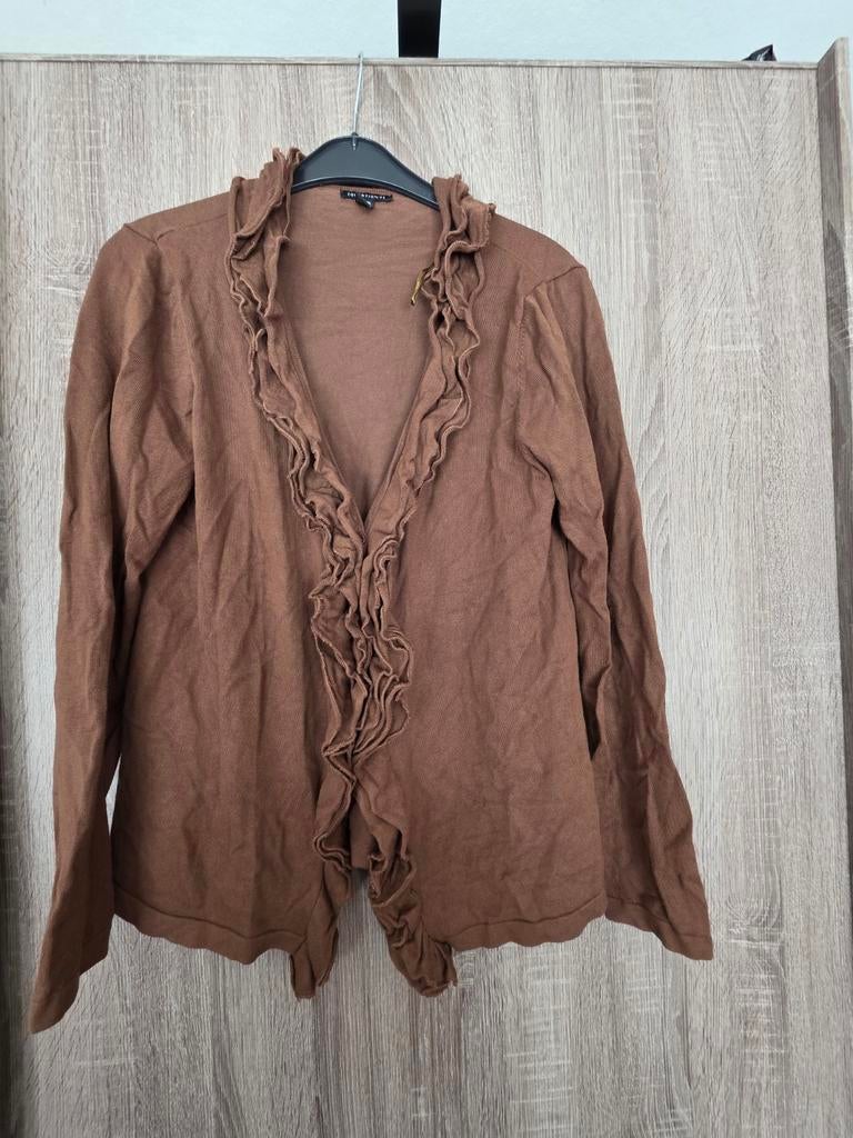 Bruin dames vestje met knopen, Ophalen of Verzenden, Zo goed als nieuw, Bruin