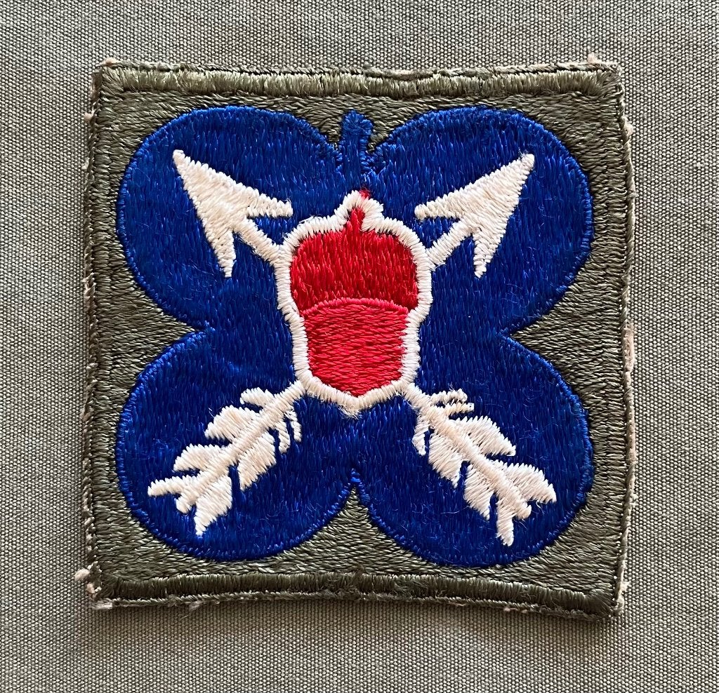 US WW2 Shoulder Patch - 21st army Corps ETO, Ophalen of Verzenden, Landmacht, Amerika, Embleem of Badge