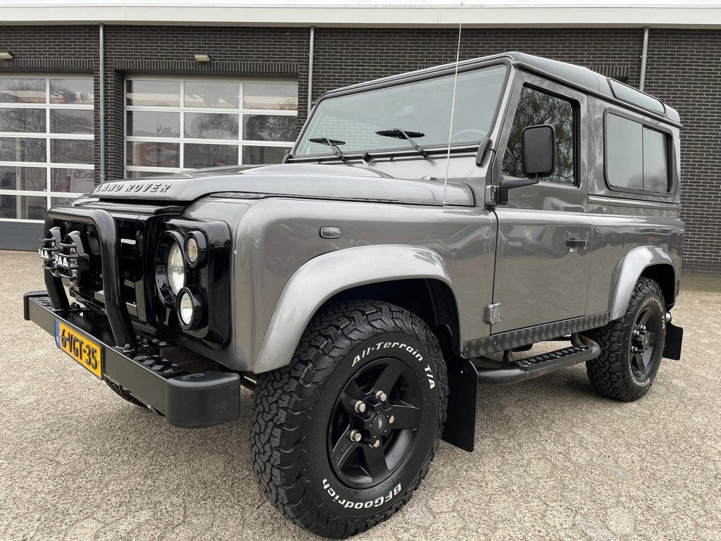 Land Rover Defender -90 Grijs kenteken / Origineel Nederland, Auto's, 12 maanden, Zwart, 4 cilinders, Leder en Stof