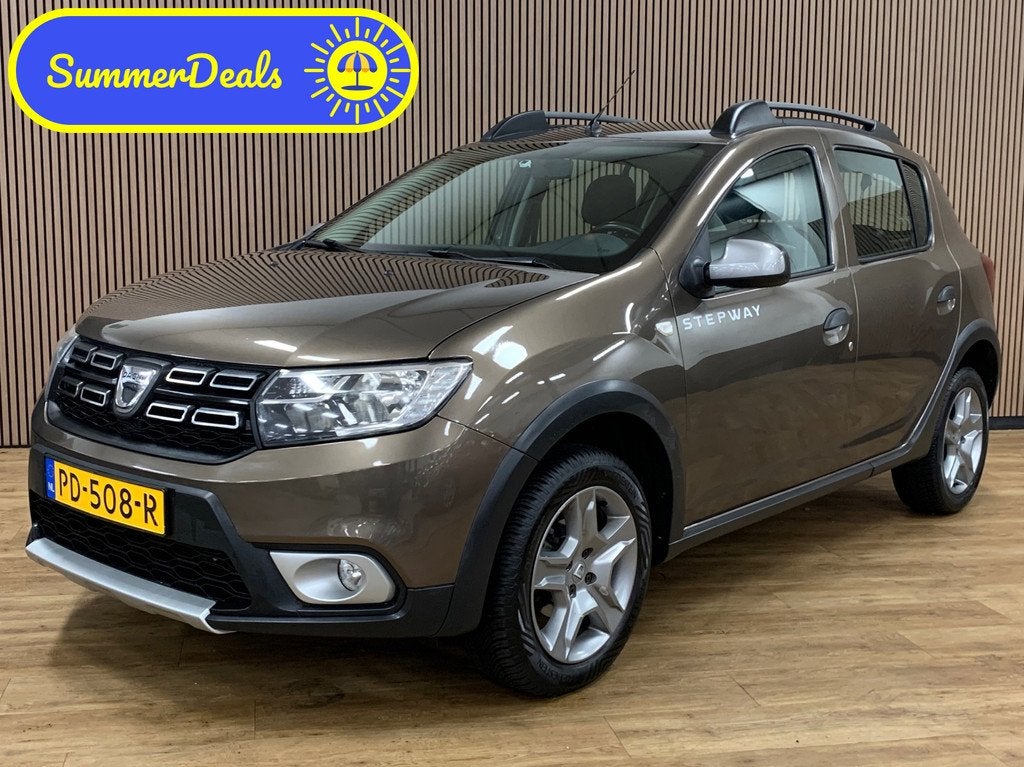 Dacia Sandero 0.9 TCe SL Stepway|Navigatie|133000KM|Airco|, Auto's, Voorwielaandrijving, 898 cc, Stof, Bruin
