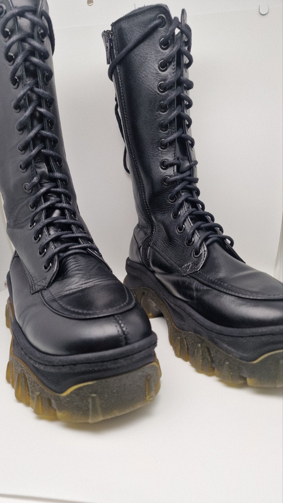 BRONX Jaxstar High 14187-A01 Leather Boots Black – Size 39, Hoge laarzen, Bronx, Zwart, Ophalen of Verzenden