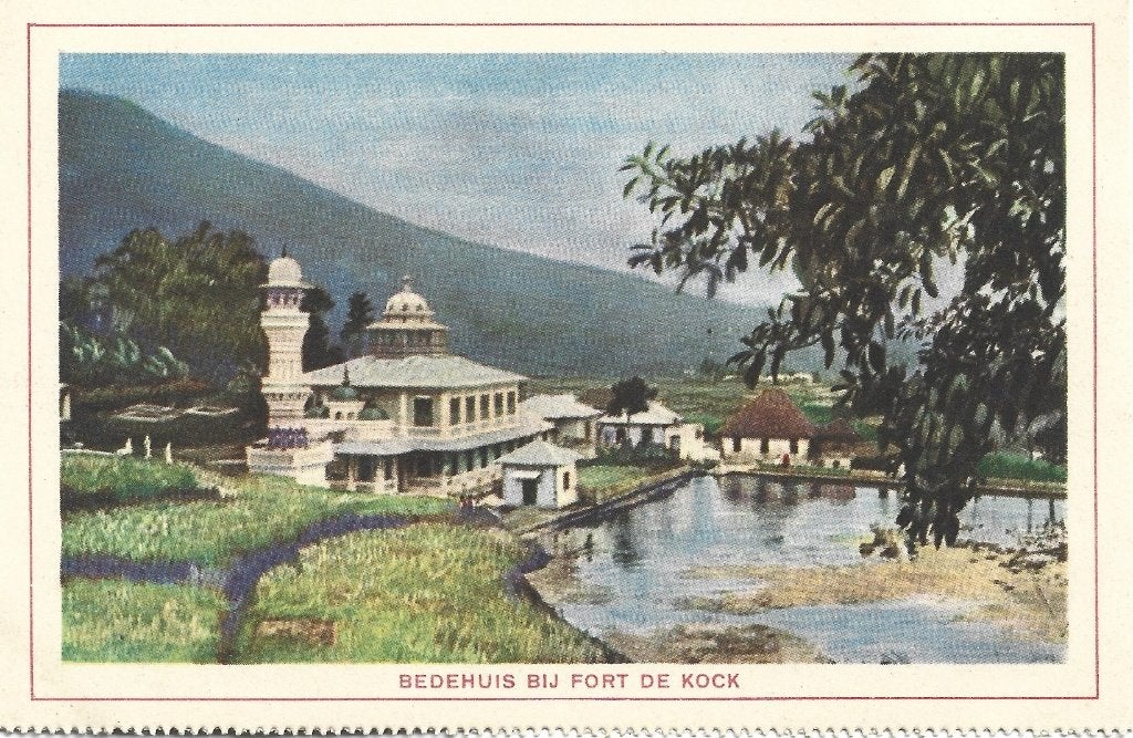 Indonesië;  Bedehuis bij Fort De Kock, Verzenden, 1920 tot 1940, Ongelopen, Buiten Europa