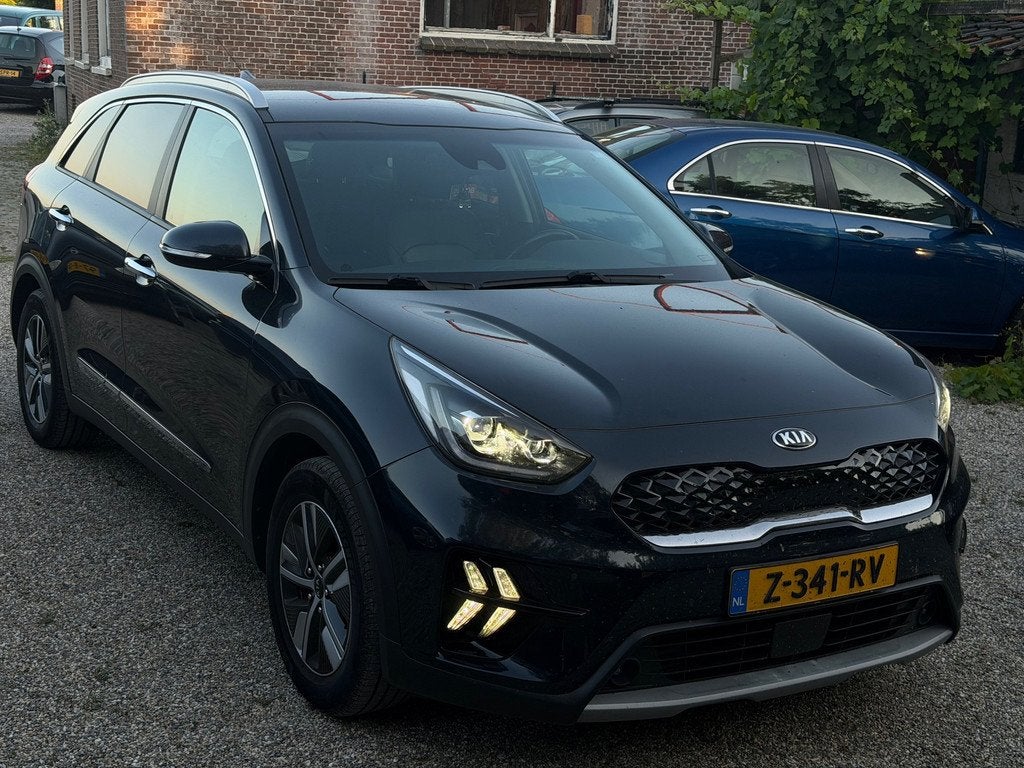 Kia NIRO 1.6 GDi PHEV DynamicPlusLine Leer Memory ACC Lane A, Auto's, Kia, 8 kWh, Gebruikt, Blauw, Bedrijf