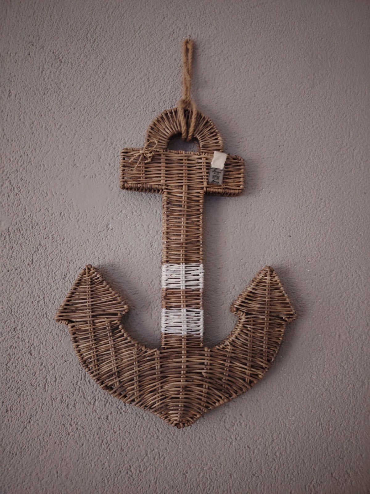 Riviera Maison Rieten Anker Wanddecoratie, Ophalen of Verzenden, Natuurlijk materiaal, Bruin, Landelijk