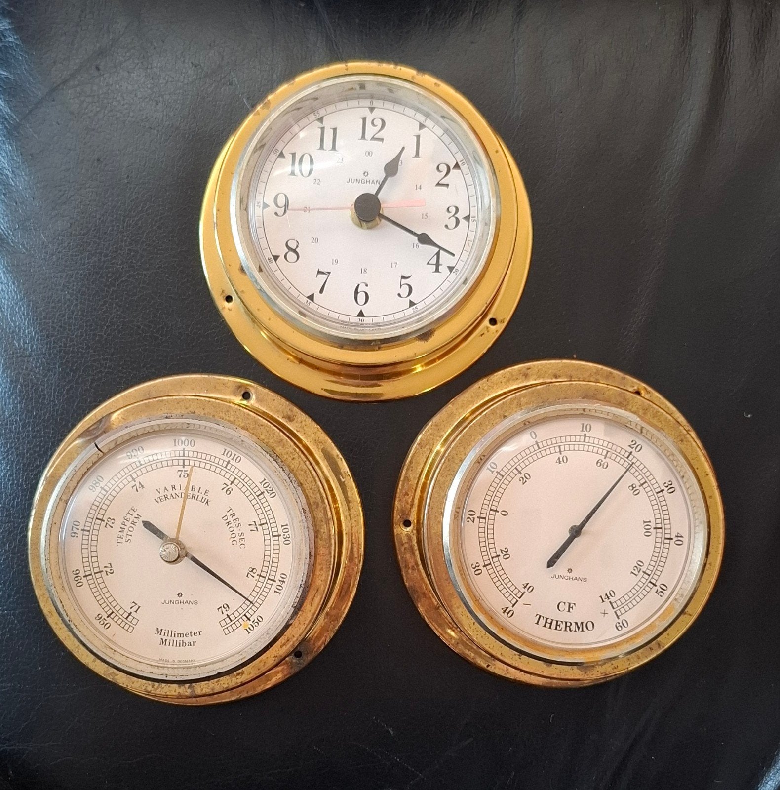 Junghans scheepsklok, barometer, thermometer, Ophalen of Verzenden