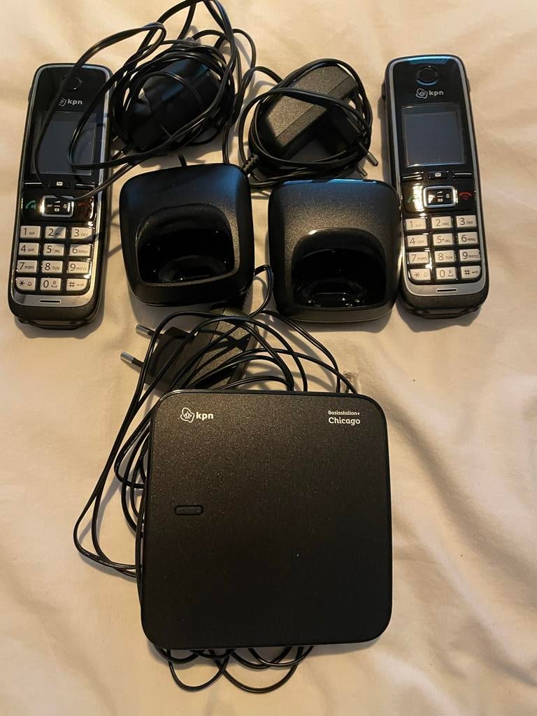 KPN Chicago vaste telefoon met 2 handsets, Ophalen of Verzenden, Gebruikt, 2 handsets