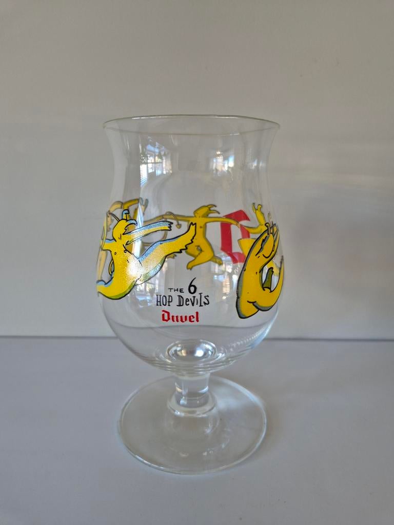 Duvel glas The 6 Hop Devils, Verzamelen, Ophalen of Verzenden, Zo goed als nieuw, Glas of Glazen, Duvel