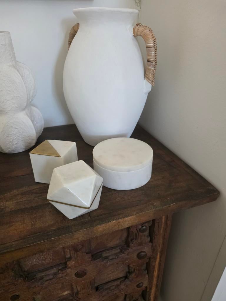 Marmeren decoratie set H&M Home: pot en presse-papiers, Ophalen