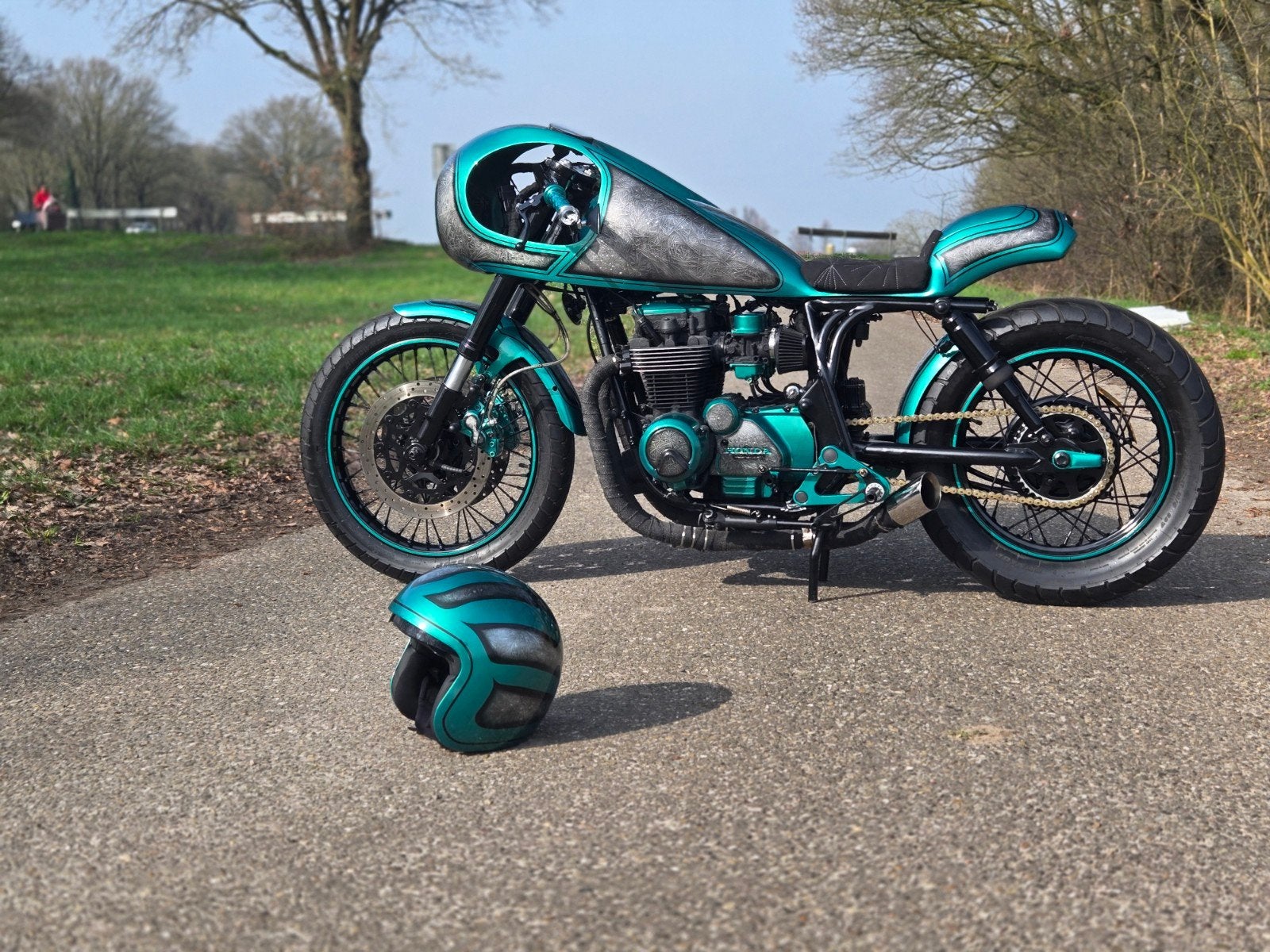 Honda CB custom unieke caferacer PRIJSWINNAAR, Sportuitlaat, Particulier, Meer dan 35 kW, Handgeschakeld