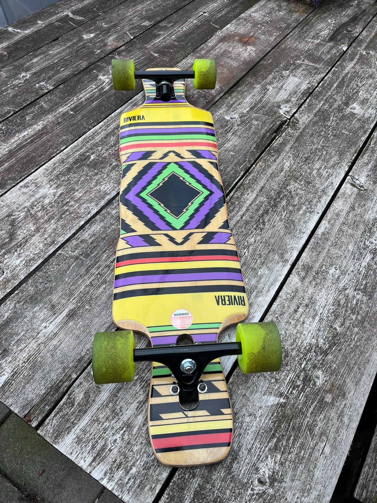 Riviera Longboard - Nette staat met lichte gebruikssporen, Sport en Fitness, Skateboarden, Ophalen, Gebruikt, Skateboard, Longboard