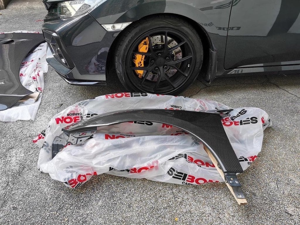 Seibon Carbon TS-style motorkap + fenders Honda Civic 16-22, Ophalen of Verzenden