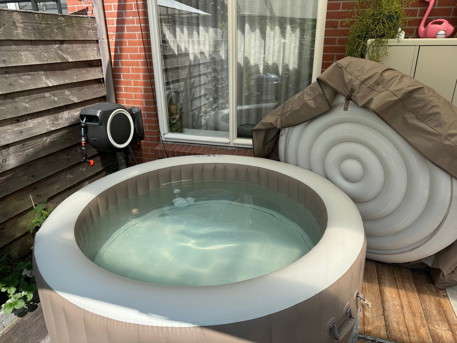 Intex PureSpa 4 persoons Opblaasbare Jacuzzi, Tuin en Terras, Ophalen, Minder dan 80 cm, Opblaaszwembad, Rond