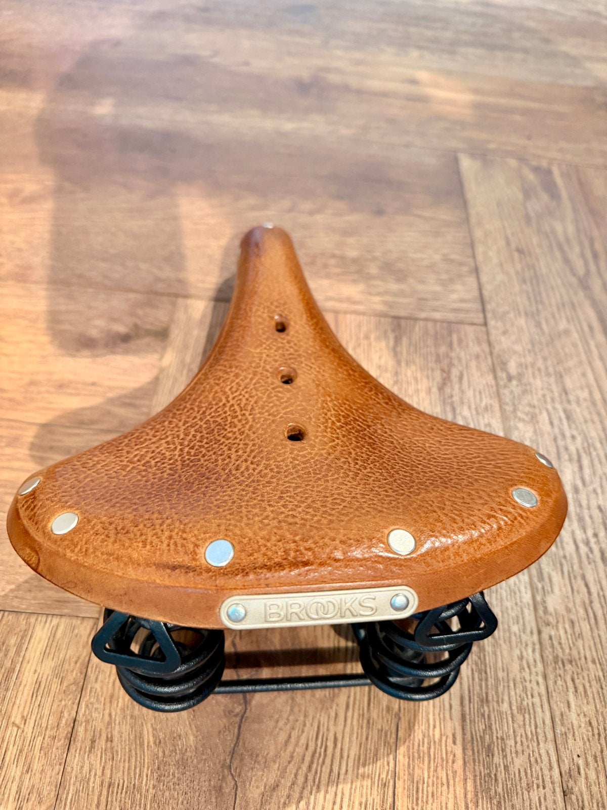 Lederen Brooks B67 zadel, Fietsen en Brommers, Fietsonderdelen, Gebruikt, Leer, Ophalen of Verzenden, Oldtimerfiets