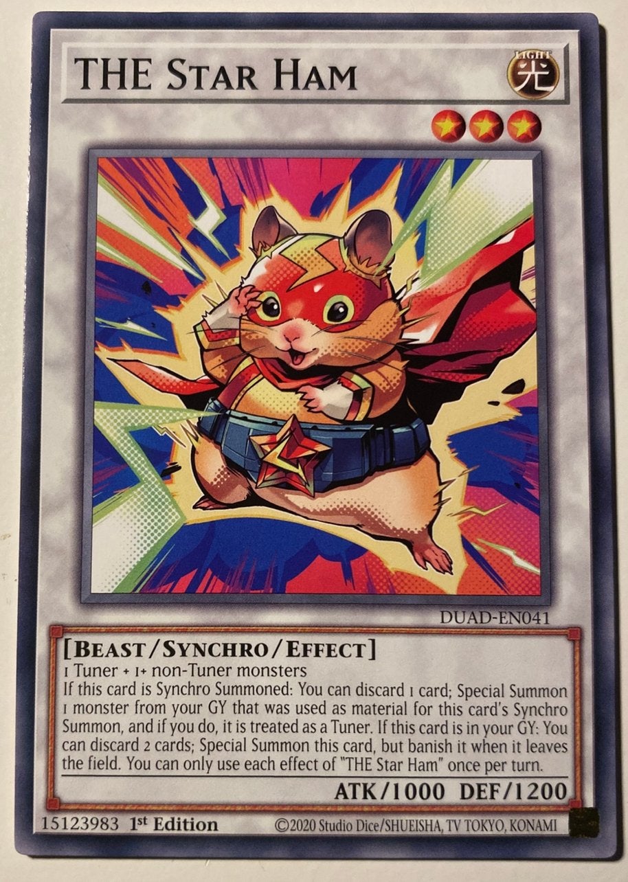 Yu-Gi-Oh! The Star Ham DUAD 1st Edition !, Ophalen of Verzenden, Zo goed als nieuw, Losse kaart