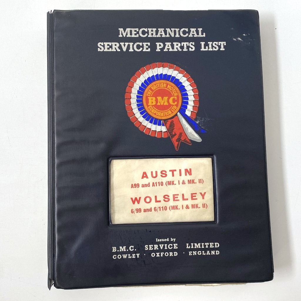 Austin / Wolseley A99/A100 mechanical service parts list, Verzenden
