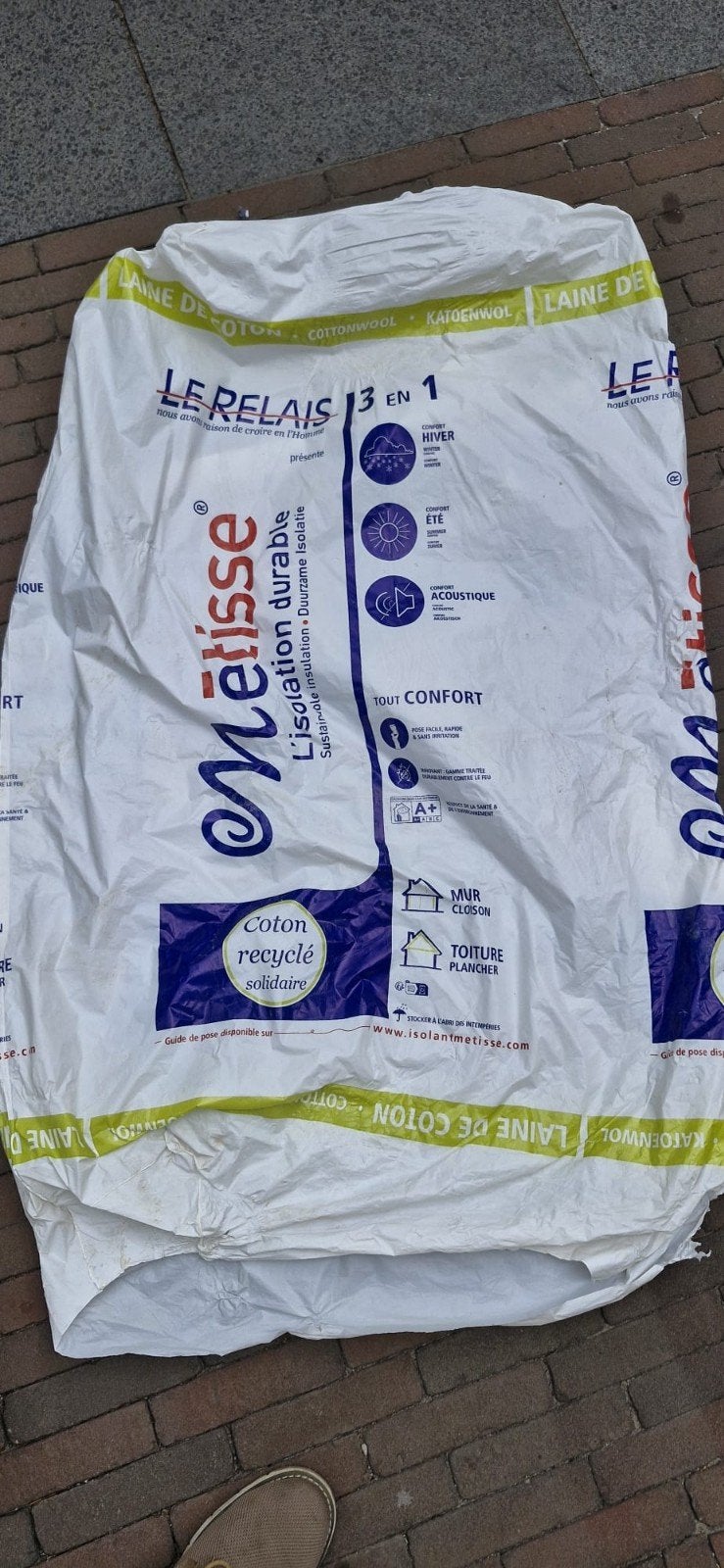Te koop: Geluidsisolatie - katoenwol, Overige materialen, 4 tot 8 cm, Nieuw, Ophalen of Verzenden