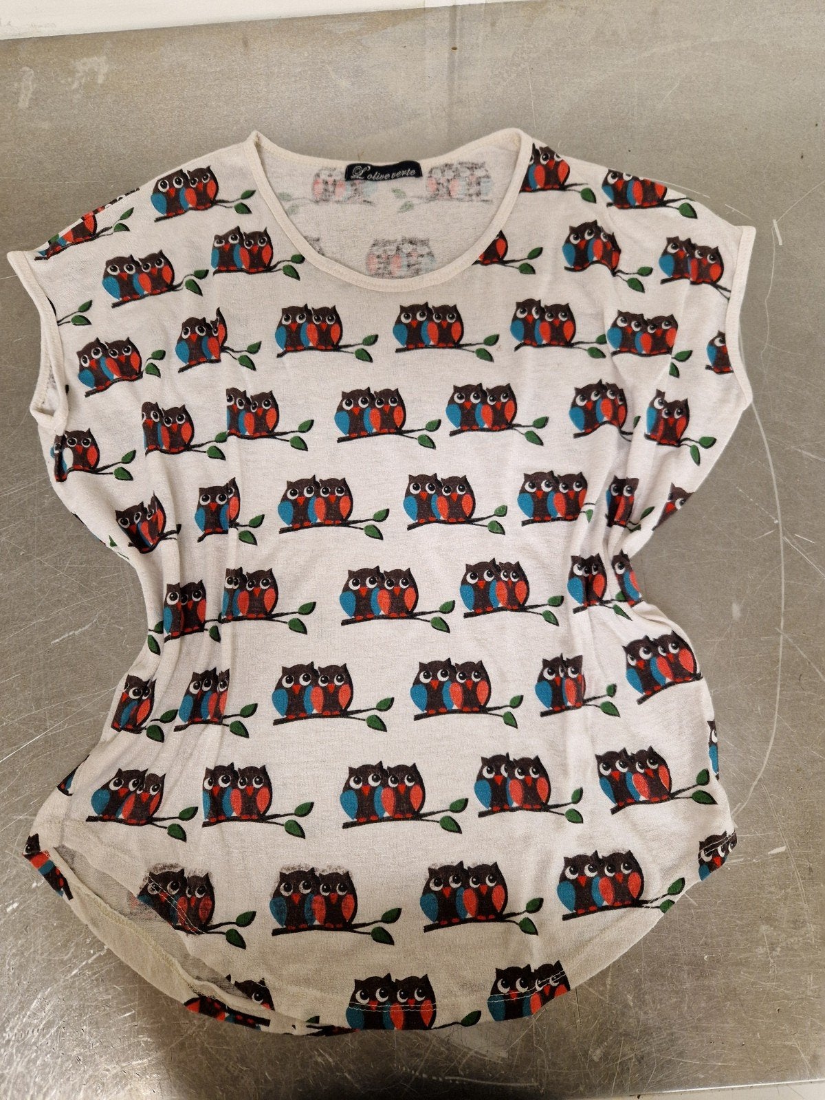 Leuk shirt met UILEN maat m, Kleding | Dames, Maat 38/40 (M), Wit, Ophalen of Verzenden, Zo goed als nieuw