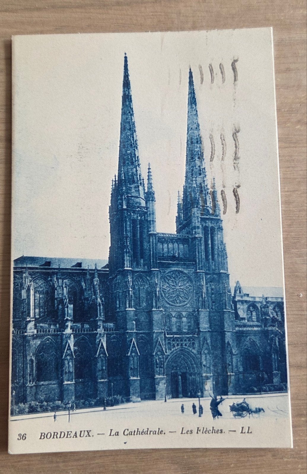 A Oude ansichtkaart Bordeaux Kathedraal, 1929, Ophalen of Verzenden, 1920 tot 1940, Gelopen, Frankrijk