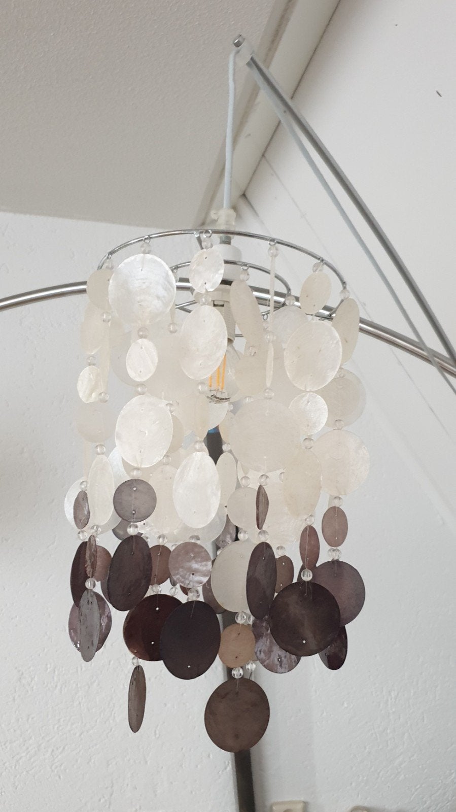 schelpen booglamp, Ophalen, Zo goed als nieuw, 150 tot 200 cm
