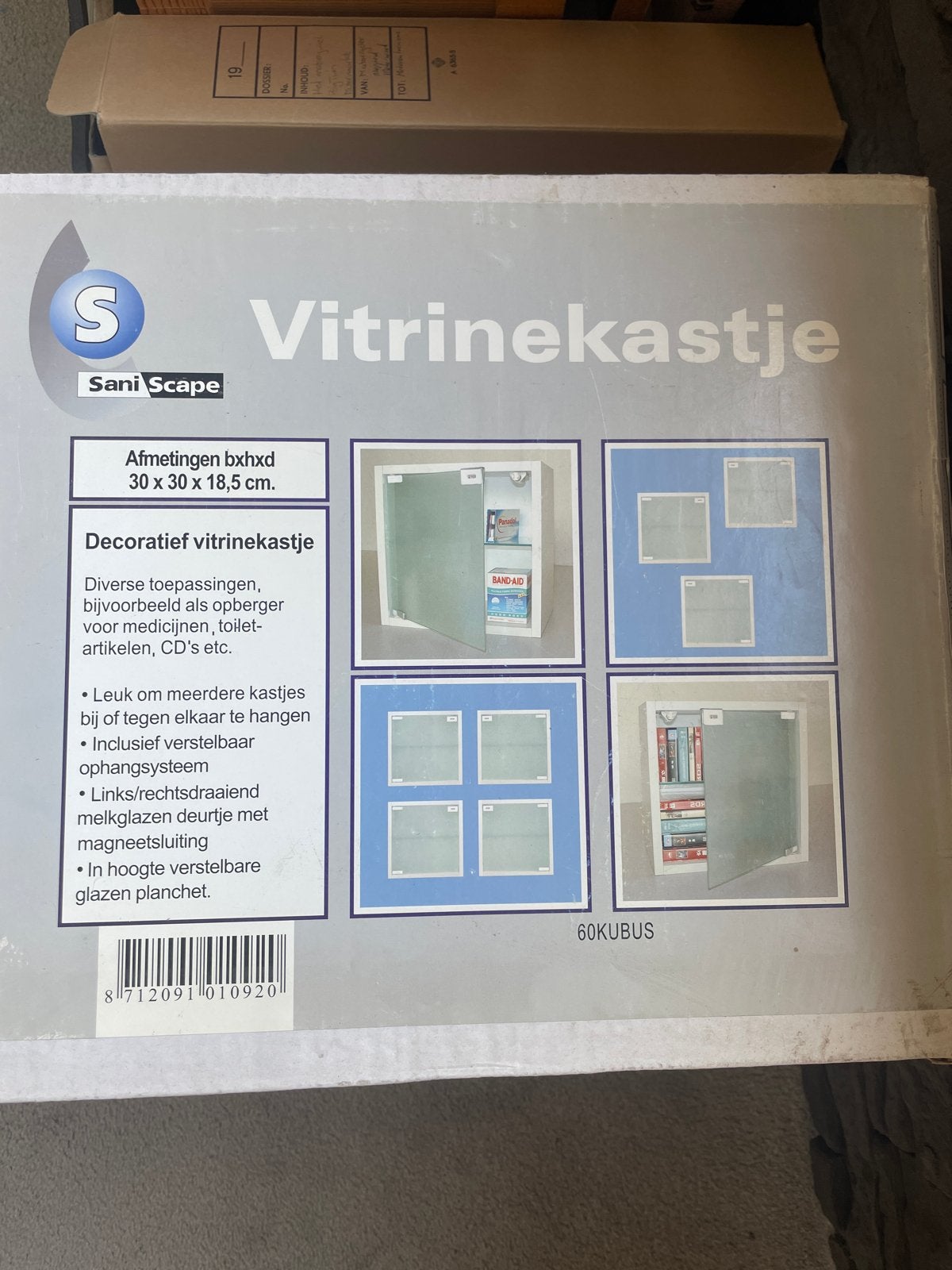 5 Sani Scape Decoratieve Vitrinekastjes 30x30x18.5 cm, Ophalen, Minder dan 50 cm, Nieuw, Glas