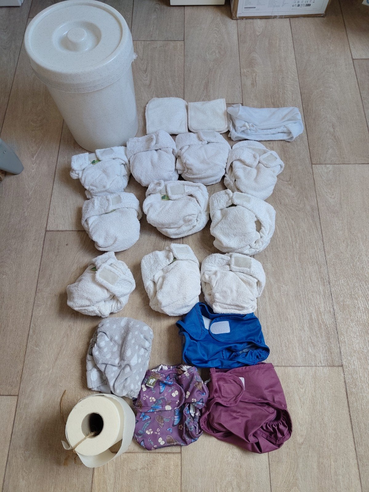 Wasbare luiers en toebehoren - compleet pakket, Ophalen, Gebruikt