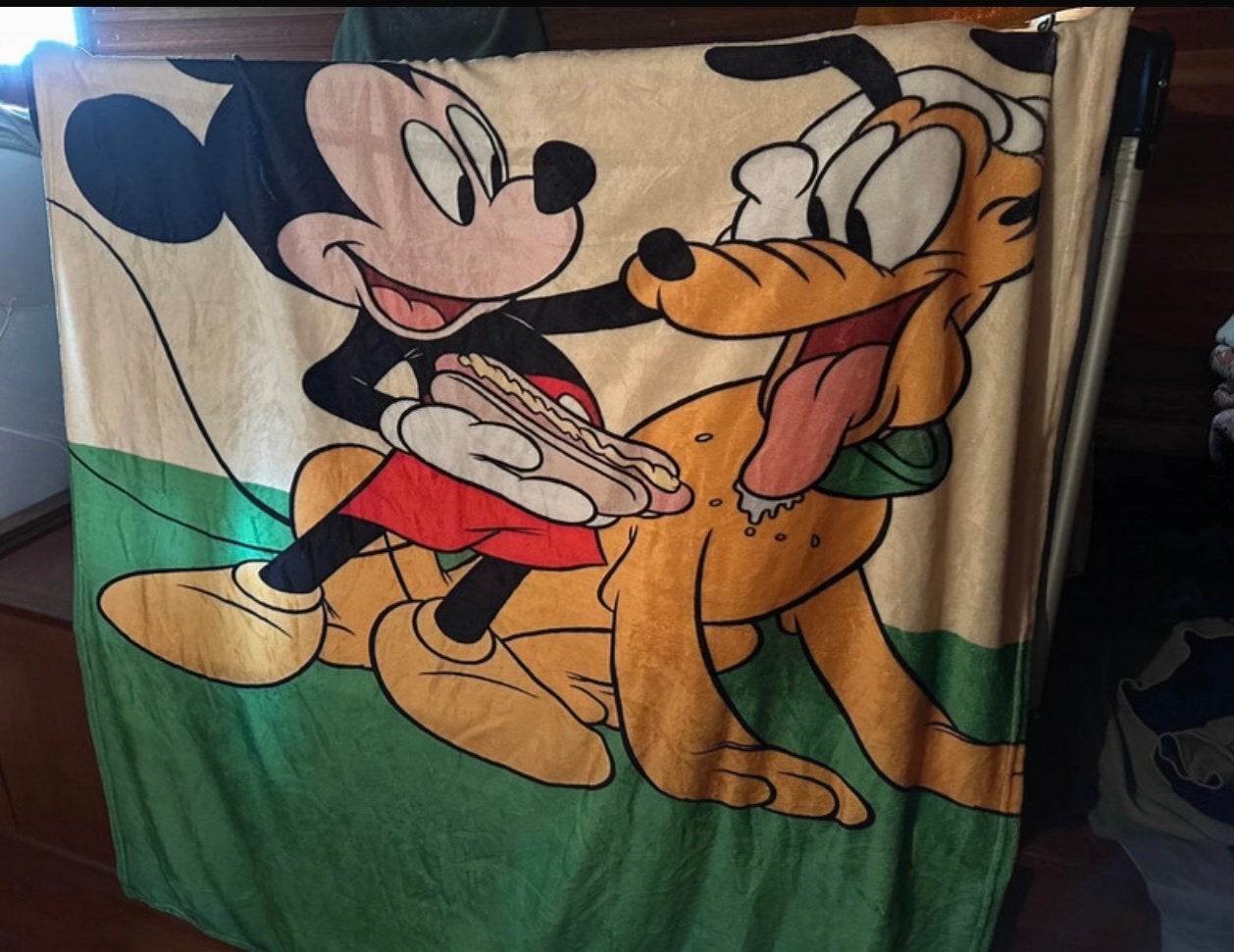 Zachte fleece deken Micky en Pluto, Ophalen of Verzenden, Nieuw, 150 cm, Deken