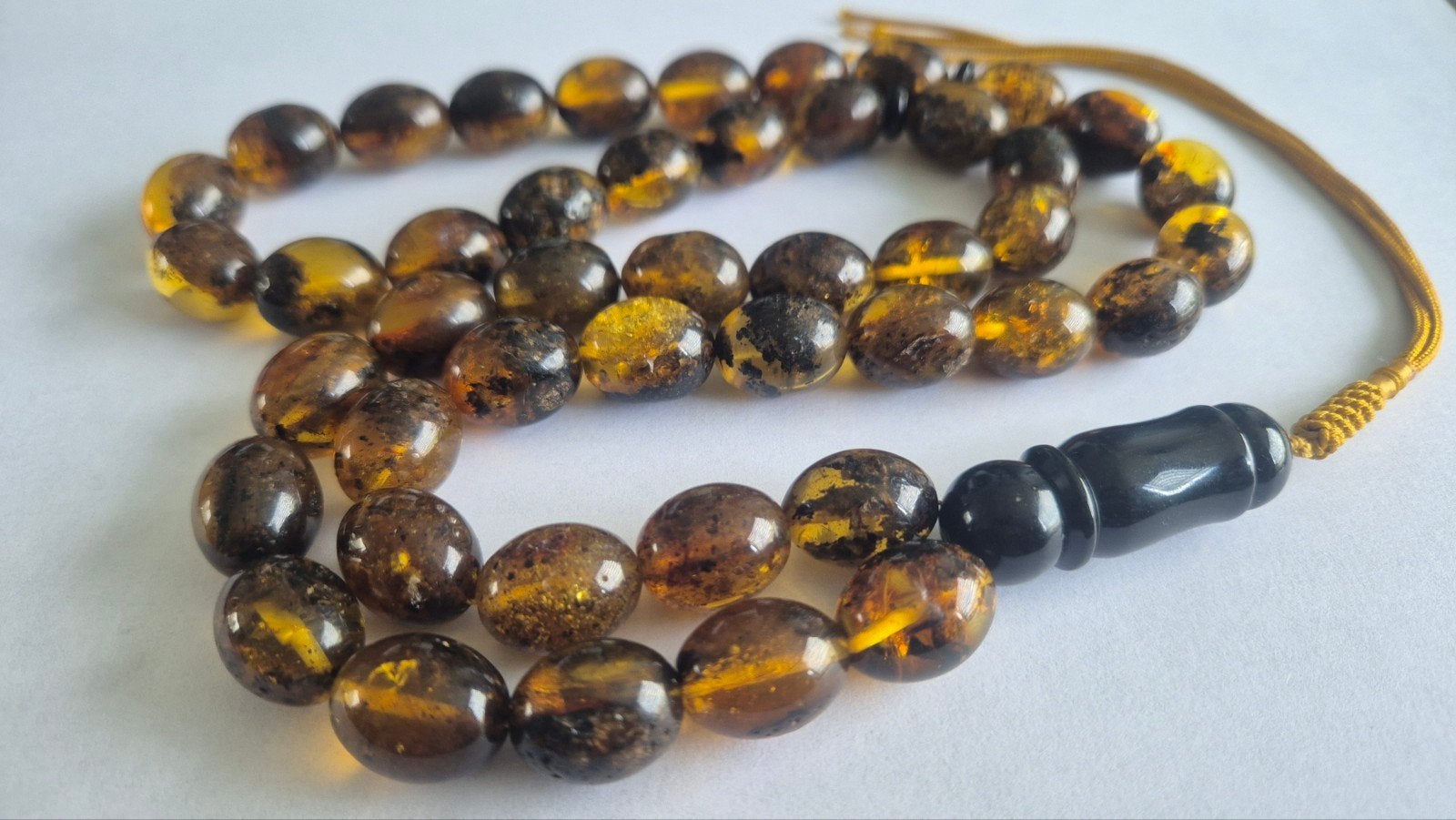 Baltische Amber Barnsteen Tesbih Ketting - 79 gram, 12.5 mm, Ophalen of Verzenden, Overige materialen, Ketting, Met edelsteen
