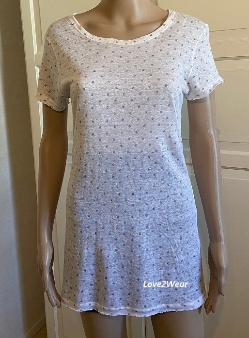 T-shirt/mini-jurk wit met zwarte stippen Zara, Kleding | Dames, Maat 38/40 (M), Nieuw, Ophalen of Verzenden, Korte mouw
