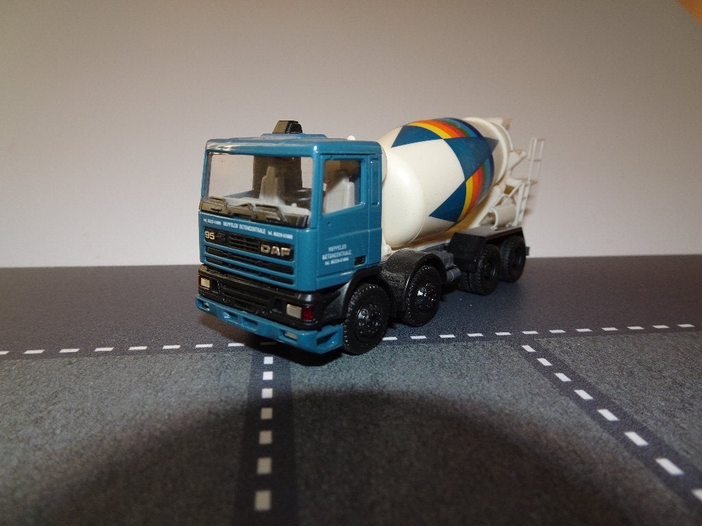 966 herpa daf 95 meppeler betoncentrale betonmixer 1:87 truc, Ophalen of Verzenden, Zo goed als nieuw, Bus of Vrachtwagen, Rietze