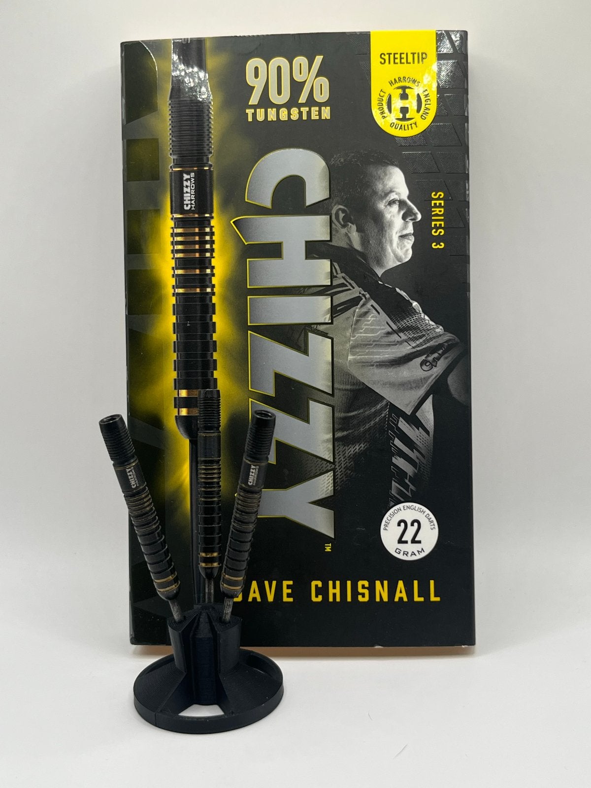 Harrows Chizzy Dave Chisnall Darts 22 gram 90% Tungsten, Ophalen of Verzenden, Zo goed als nieuw, Pijlen