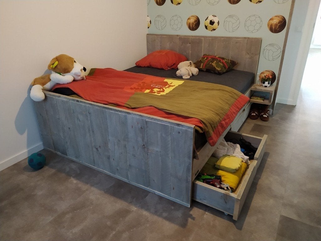 Bedden van steigerhout, ook 210, 220, Ophalen of Verzenden, Nieuw, 180 cm of meer, 85 tot 100 cm