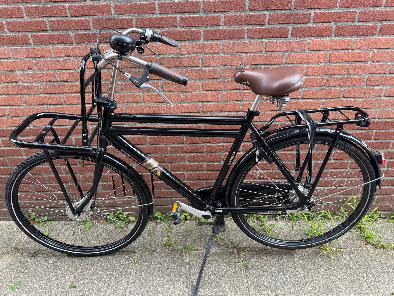 Sparta Pick-Up fiets - Zwart, recent gerepareerd, Fietsen en Brommers, Fietsen | Dames | Damesfietsen, Ophalen, Terugtraprem, Sparta