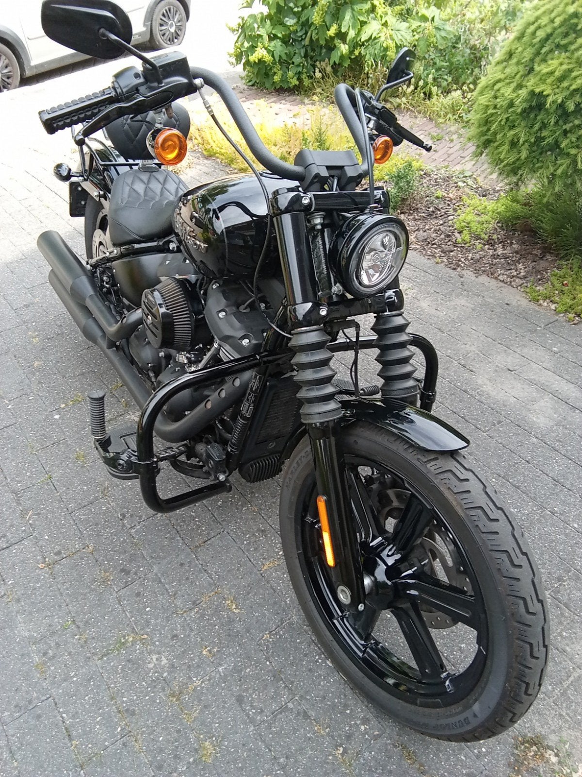 Harley-Davidson Street Bob FXBB - Zwart, 2017,19505 km, 2 cilinders, 1745 cc, Gebruikt, Particulier