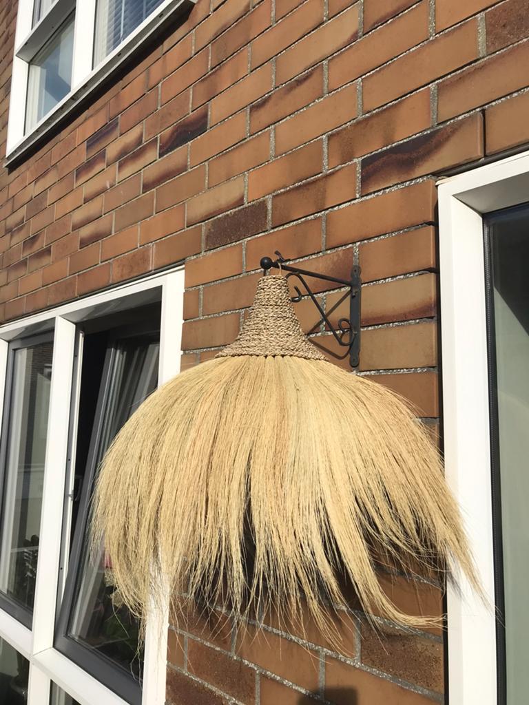 Bali lamp naturel boho Japandi nieuw groot model, Huis en Inrichting, Lampen | Hanglampen, Ophalen, Nieuw, Overige materialen