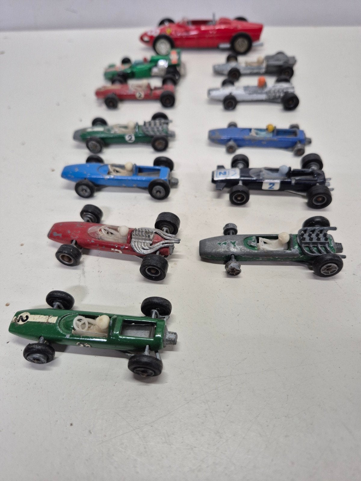 Verzameling vintage raceauto's - Matchbox/Corgi, Ophalen of Verzenden, Gebruikt, Auto